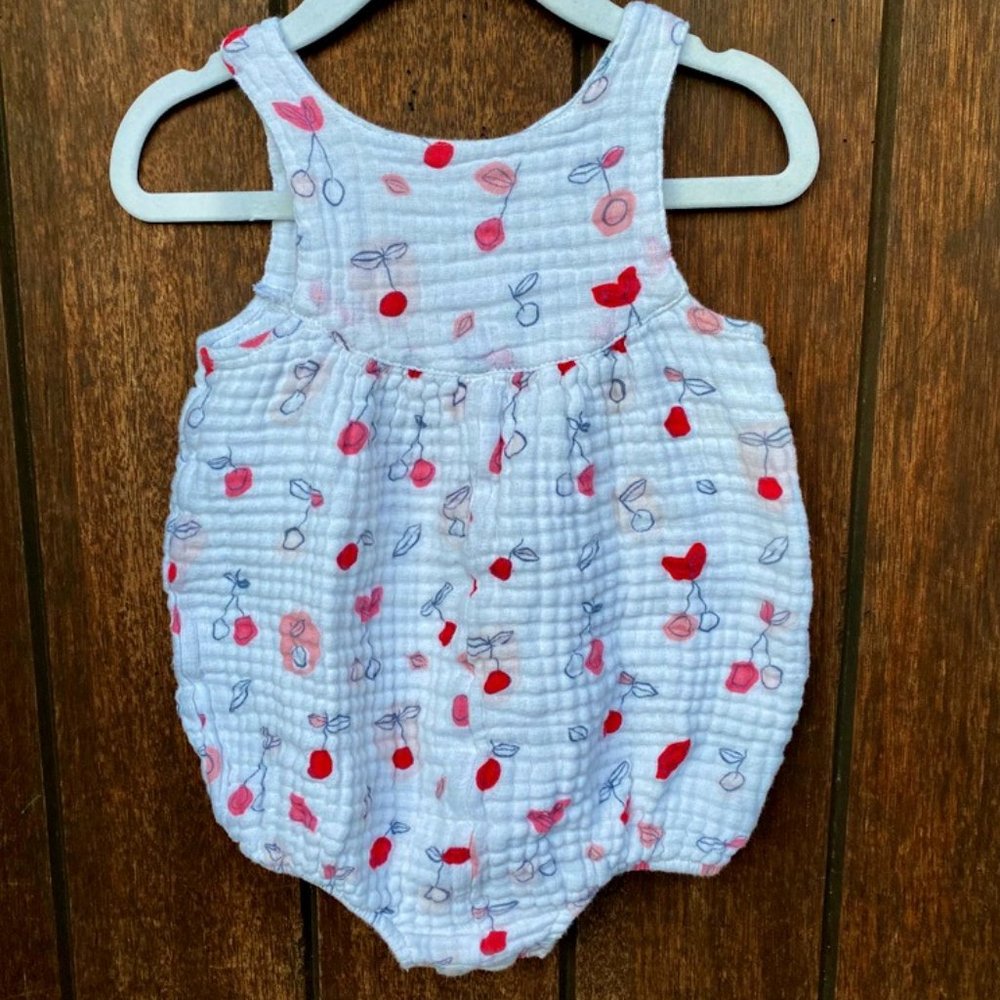 Angel Dear Bubble Romper in Cherries Print, 18-24M